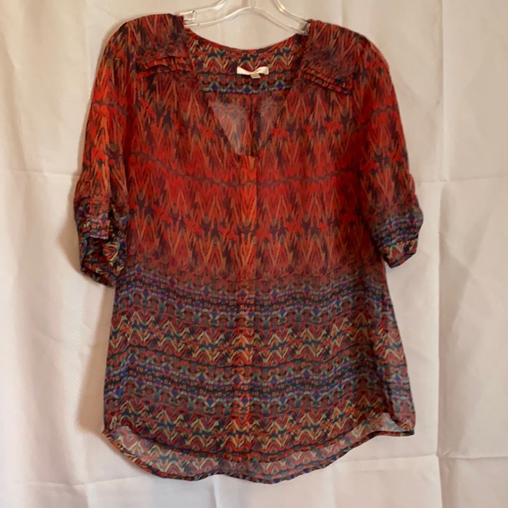 3/4 length sleeve blouse by Skies Are Blue, sizeS